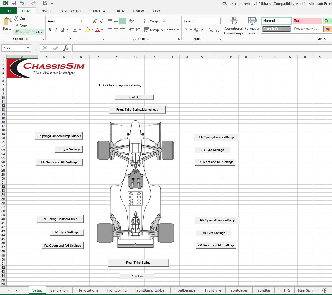 Setup Spreadsheet 01